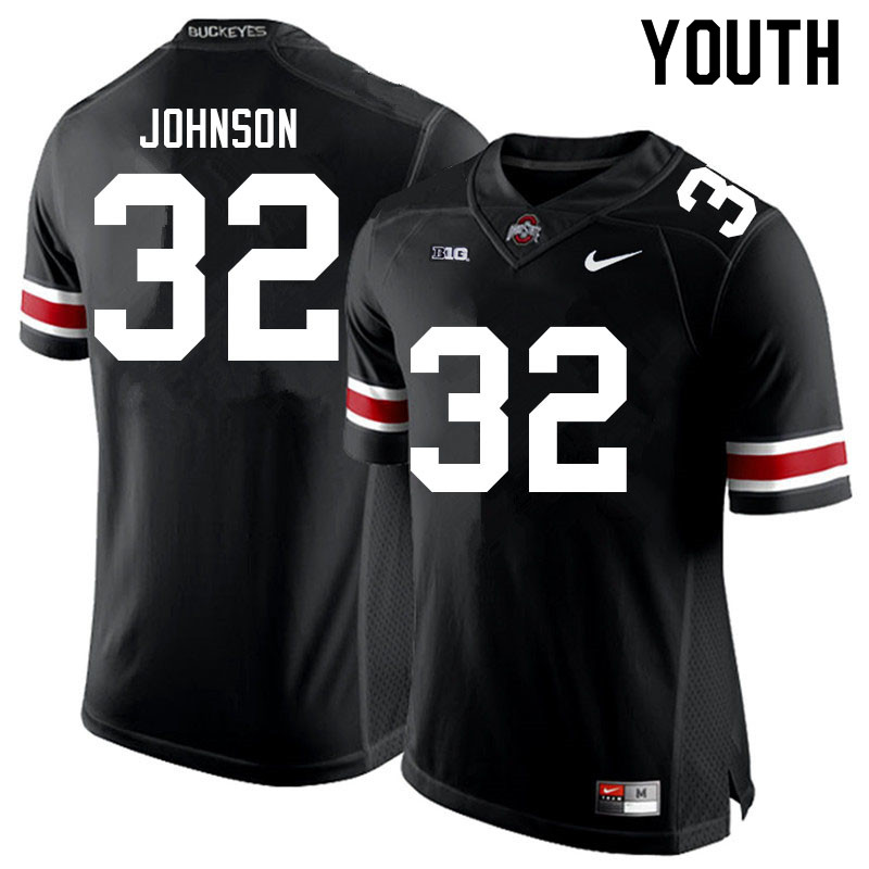 Youth Ohio State Buckeyes #32 Jakailin Johnson Black Authentic College Stitched Football Jersey 23VY042OY